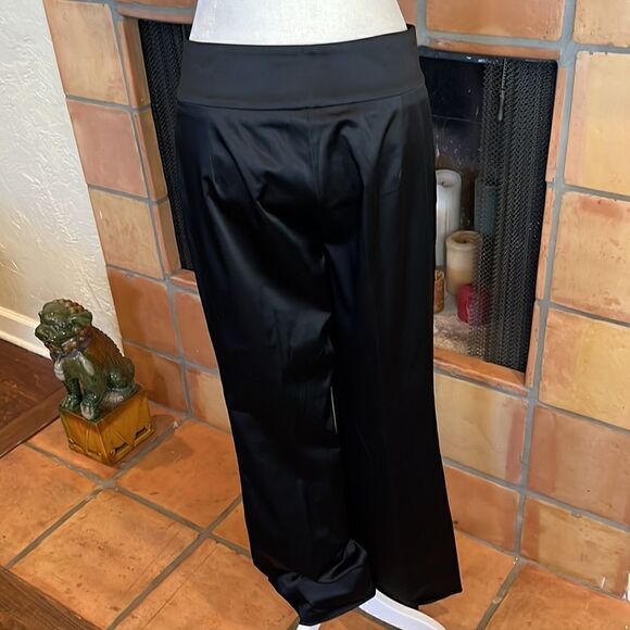 Adam Lippes black satin-like straight leg, dresspants, 2! - Picture 7 of 10